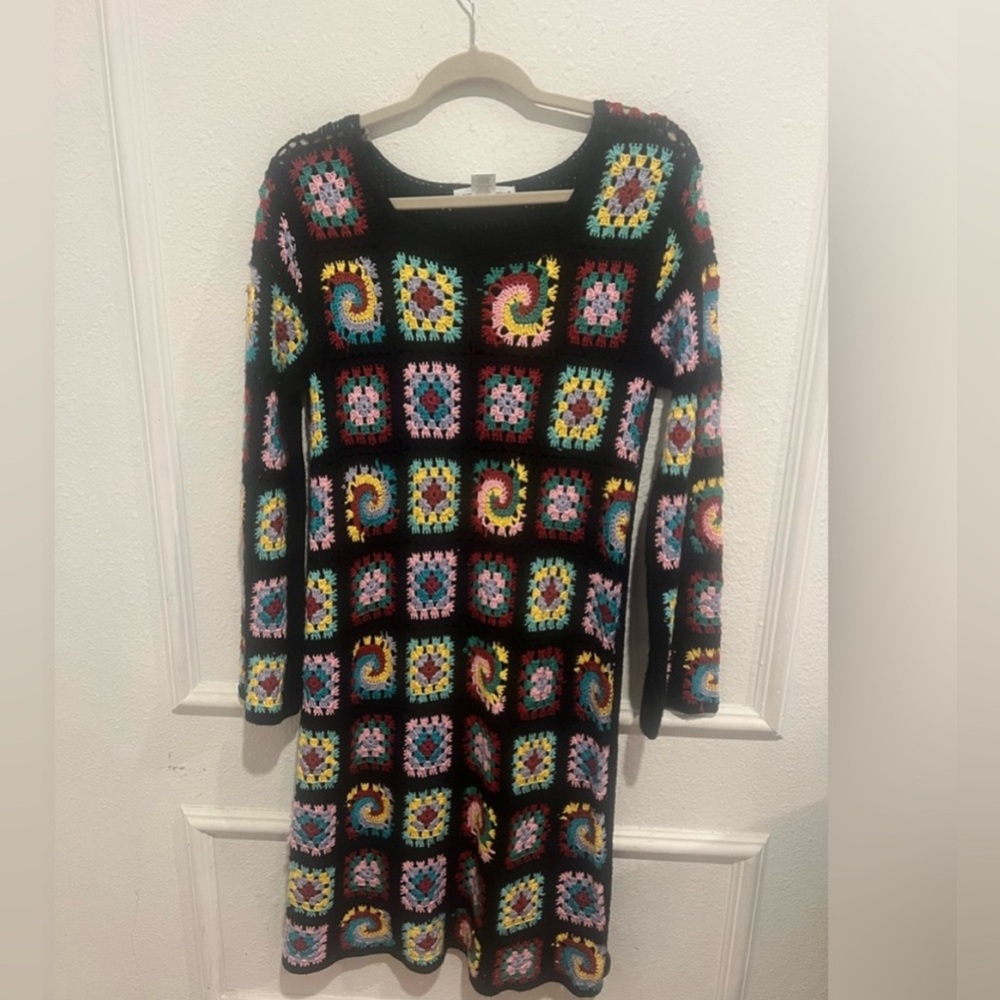 Cotton Emporium Patchwork Crochet Dress